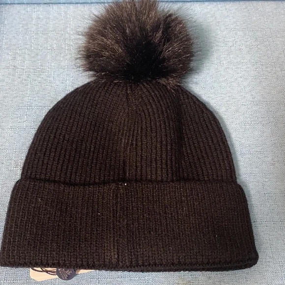 Moncler Black Knit Hat with Pom Pom - Picture 3 of 3